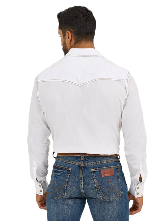 Wrangler Shirt Retro Brown Stitch