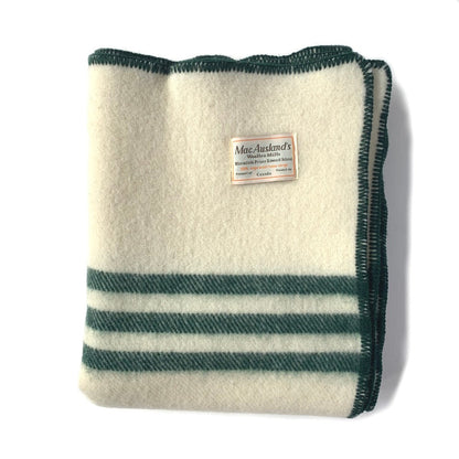 MacAusland Wool Blanket Queen Cream/Stripe🍁