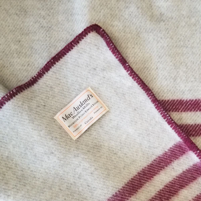 MacAusland Wool Blanket Queen Cream/Stripe🍁
