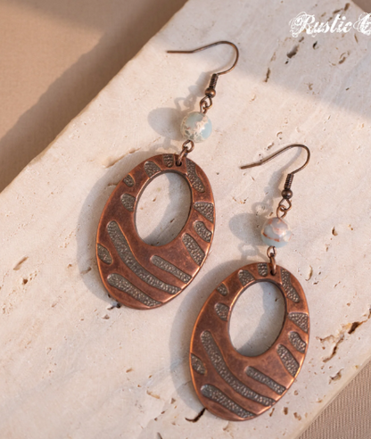 Rustic Couture Bronze Hoop Earring