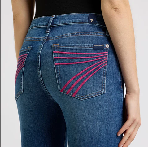 Jean 7 For All Mankind Dojo Tailorless Pink