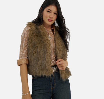 Wrangler x Lainey Wilson Faux Fur Vest