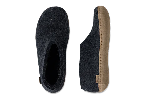 Glerup Women's Shoe Leather Bottom Slipper