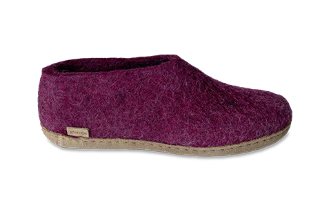 Glerup Women's Shoe Leather Bottom Slipper