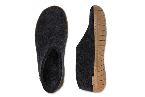 Glerup Men's Shoe Rubber Bottom Slipper