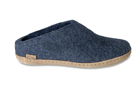 Glerup Women's Shoe Leather Bottom Slipper