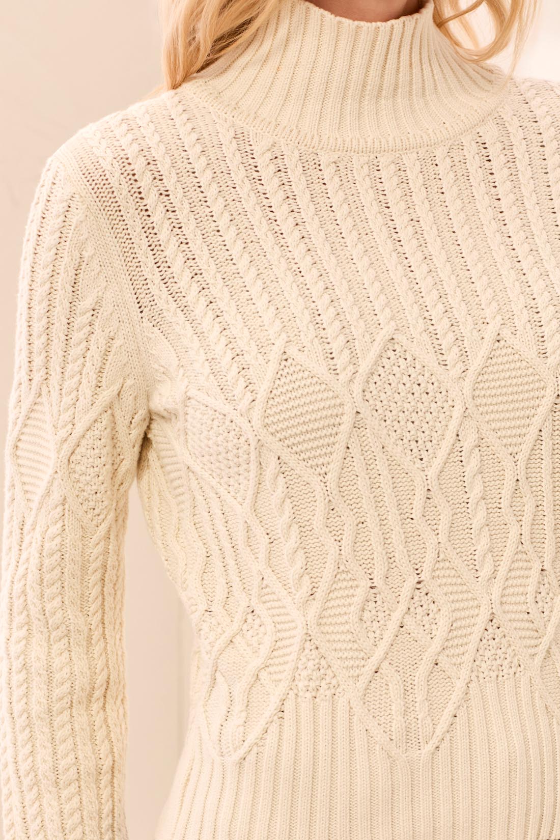 Tribal Sweater Mock Diamond