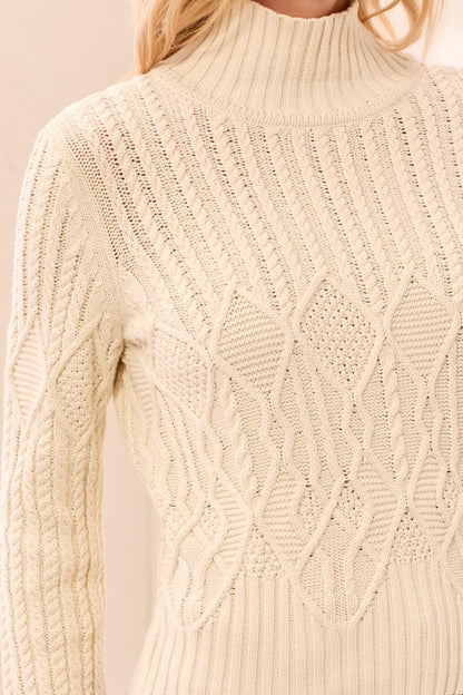 Tribal Sweater Mock Diamond