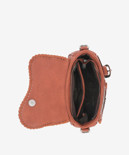 Purse Trinity Ranch Saddle Cowhide