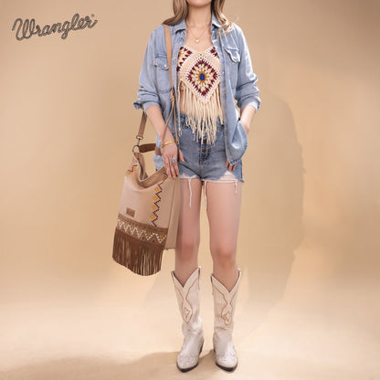 Purse WR Hobo Aztec Fringe