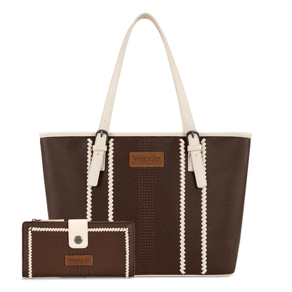 Wrangler Bag Set Leather Stich