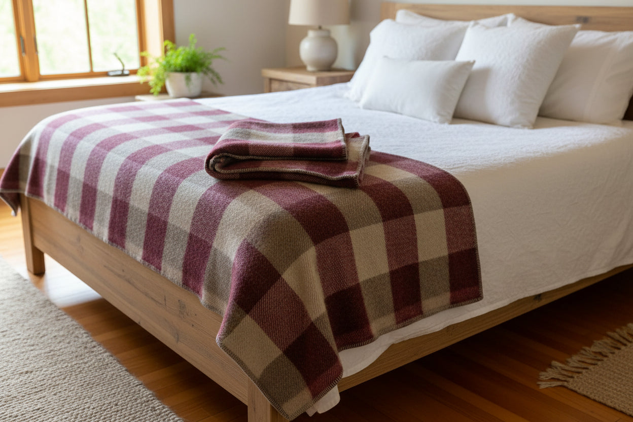 MacAusland Wool Blanket Queen Check🍁