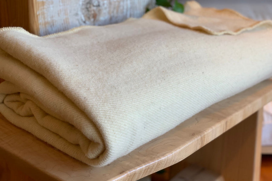 MacAusland Wool Blanket Queen Cream/Stripe🍁