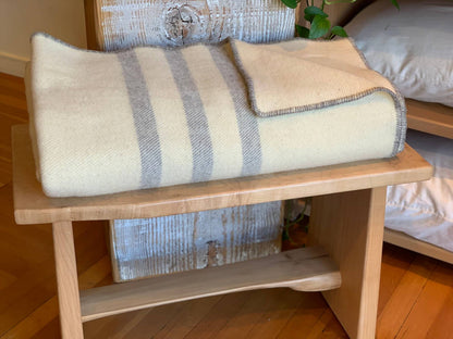 MacAusland Wool Blanket Queen Cream/Stripe🍁