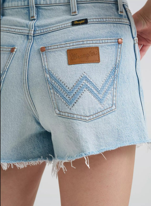 Shorts Wrangler Crystal Pocket Hight Rise Cowboy