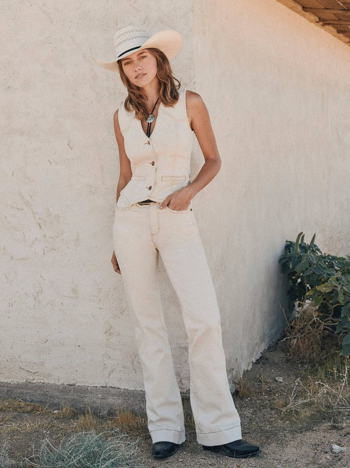 Jeans Wrangler Retro High Rise Flare Bailey Colourwash Trouser Jean