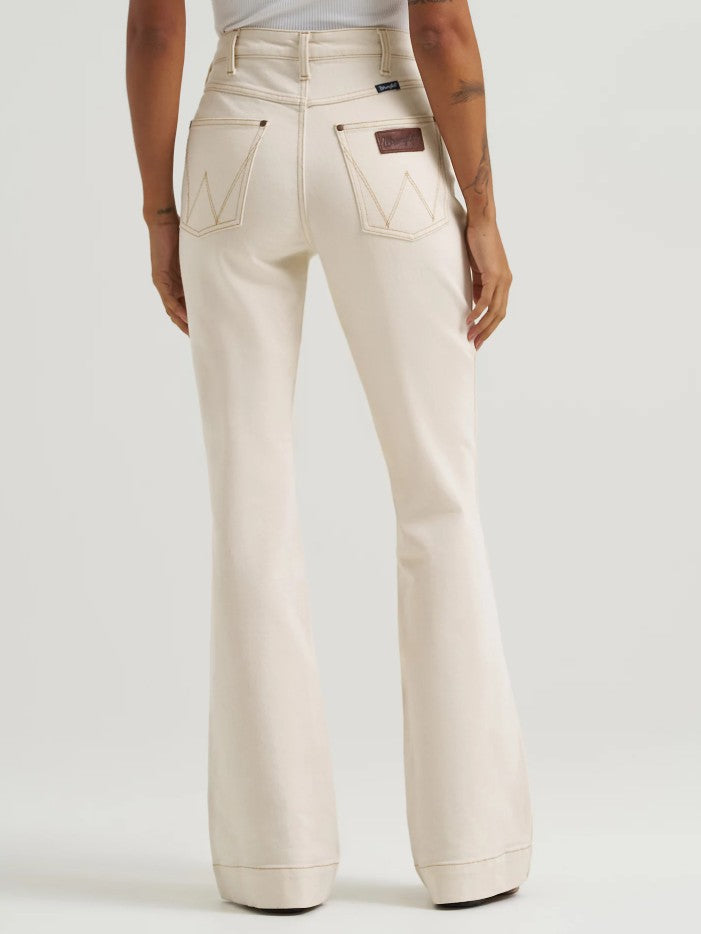 Jeans Wrangler Retro High Rise Flare Bailey Colourwash Trouser Jean