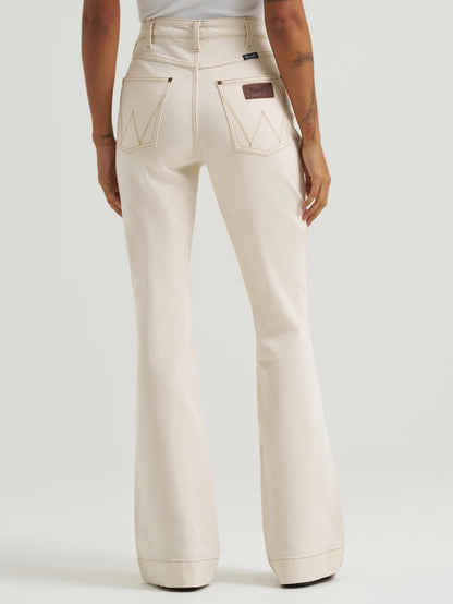 Jeans Wrangler Retro High Rise Flare Bailey Colourwash Trouser Jean