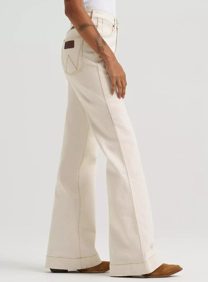 Jeans Wrangler Retro High Rise Flare Bailey Colourwash Trouser Jean