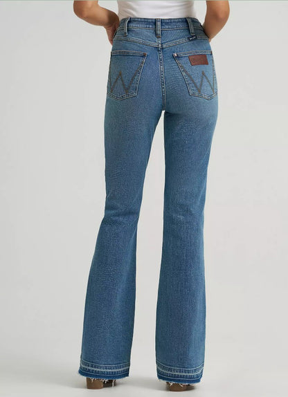 Jeans Wrangler Retro High Rise Flare Bailey Raw Hem