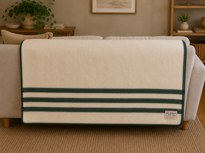 MacAusland Wool Blanket Queen Cream/Stripe🍁