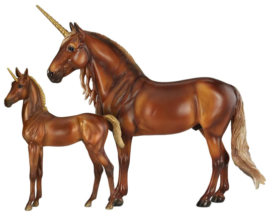 Toy Breyer Unicorn & Foal Set