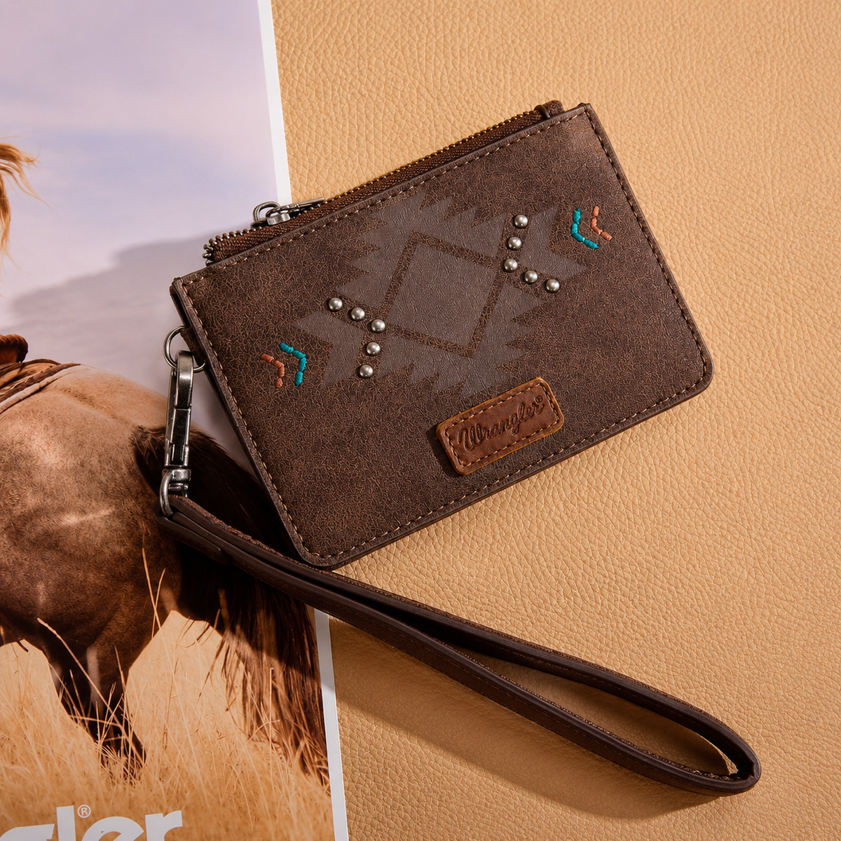 Wrangler Leather Card Holder