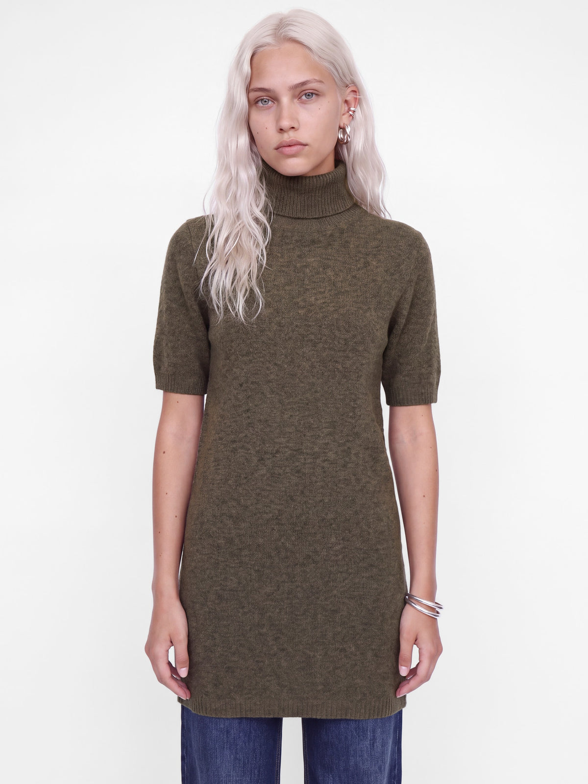 Dress Sweater Short Sleeve Knit