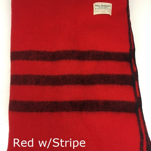 MacAusland Wool Blanket Queen Solid/Stripe🍁