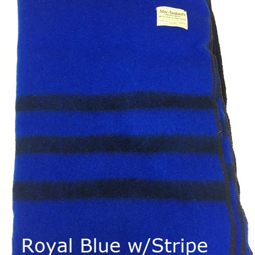 MacAusland Wool Blanket Queen Solid/Stripe🍁
