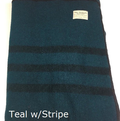 MacAusland Wool Blanket Queen Solid/Stripe🍁