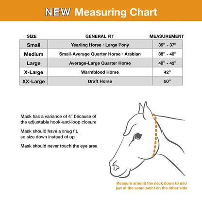 Horse Fly Mask Quiet Ride Long Nose with Ears