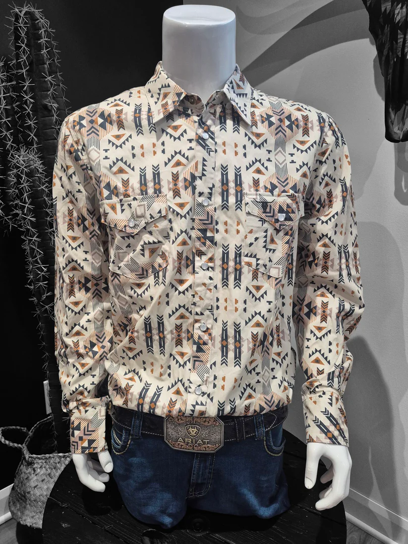 Mens Snap Aztec Shirt