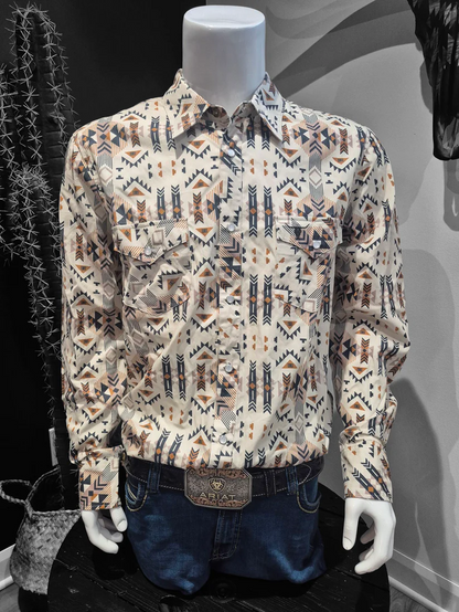 Mens Snap Aztec Shirt