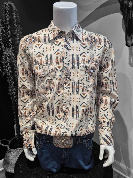Mens Snap Aztec Shirt