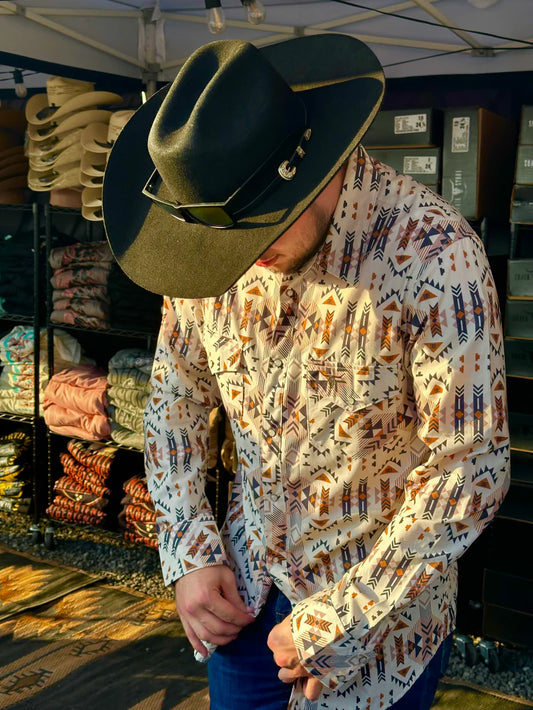 Mens Snap Aztec Shirt