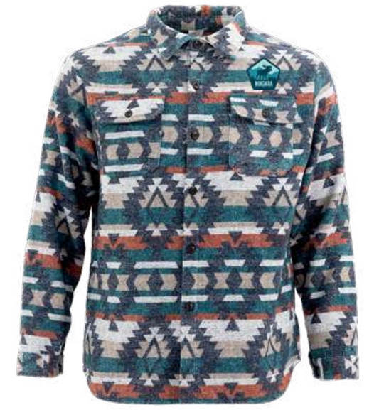 Men's Shacket Blue Aztec