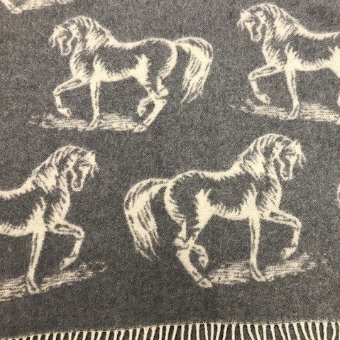 Wool Throw Horse