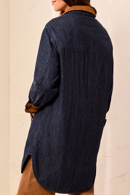 Tribal Jacket Jean Quilt Suede