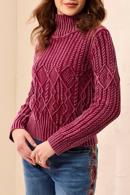 Tribal Sweater Mock Diamond