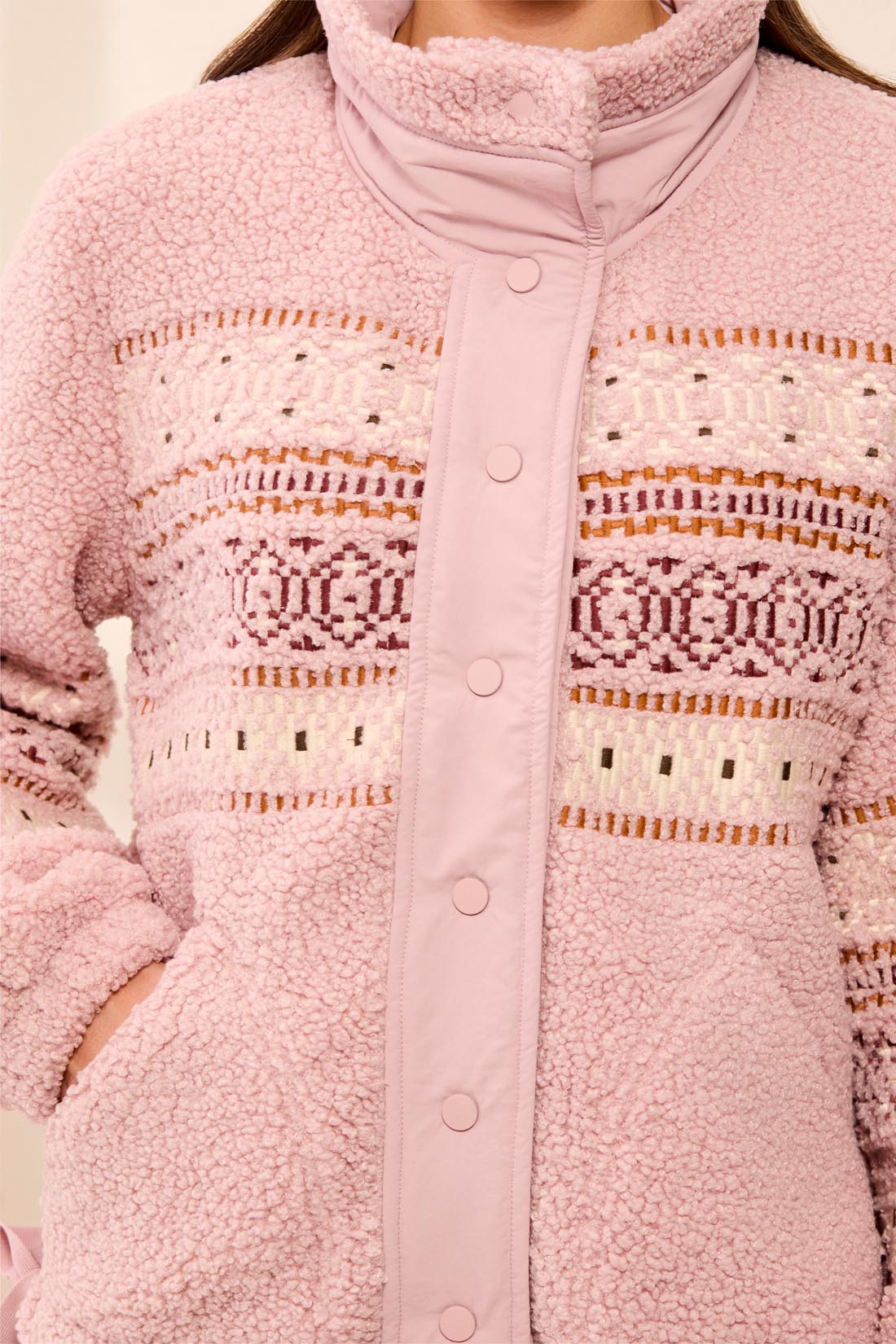 Tribal Jacket Sherpa Embroidery