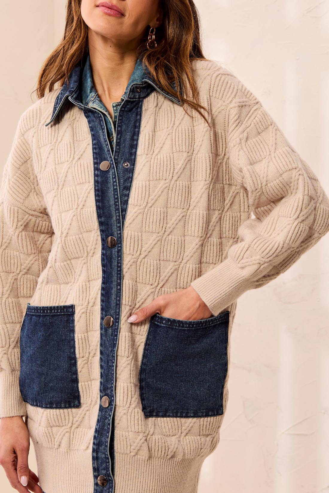 Tribal Jacket Sweater Jean Long